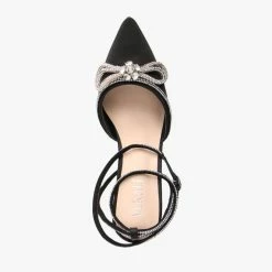 HARLEY BLACK SATIN -shoe Shop A635 4