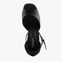 ASHTON BLACK SATIN -shoe Shop C1267 4