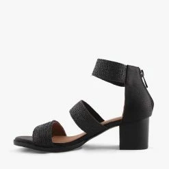 FITTING BLACK RAFIA -shoe Shop S1662.BLK 3