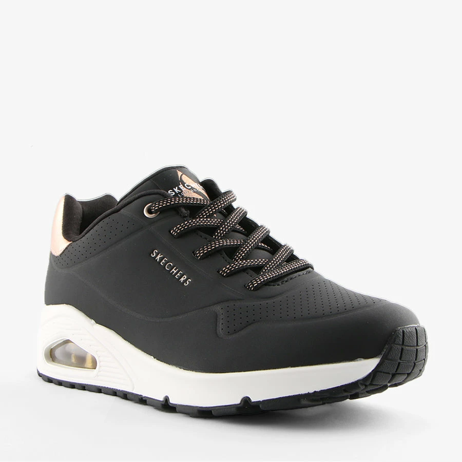 Skechers UNO-SHIMMER AWAY BLACK/WHITE 3 Skechers UNO-SHIMMER AWAY BLACK/WHITE