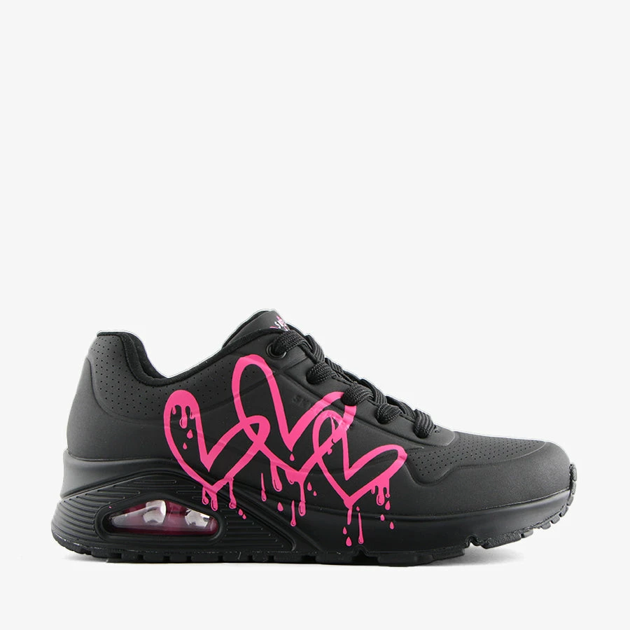 Skechers UNO-DRIPPING IN LOVE BLACK/PINK 4 Skechers UNO-DRIPPING IN LOVE BLACK/PINK - Image 2